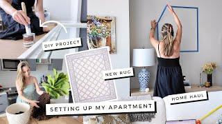 Setting up my apartment! NEW furniture, decor haul & plants! DIY Project!