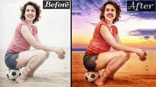 Dramatic Sunset Outdoor Portrait Edit - Photoshop Tutorial