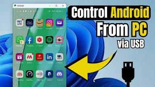  Control Android Phone from PC/Laptop 2023 (via USB)