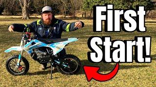 SYXMoto VK 58cc Dirt Bike First Start Up - Kids Bike Under $500!