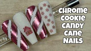 Chrome Candy Cane Nail Art Tutorial