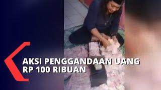 Viral! Detik-detik Penggandaan Uang Pecahan Rp 100 Ribu di Bekasi