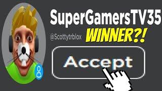 THE WINNER OF THE SUPERGAMERSTV35 ROBLOX FRIEND REQUEST GIVEAWAY