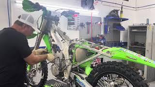 PART #1 2023 KX250F MotoEsh Racing engine tear down.