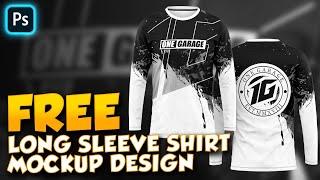 FREE LONG SLEEVE SHIRT MOCKUP DESIGN (FREE TSHIRT MOCKUP PSD)