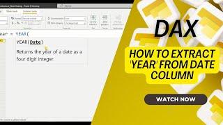 How to extract Year from date column