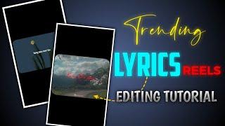 Instagram viral LYRICS reels video editing | Capcut video editing | Hindi Tutorial | #capcut