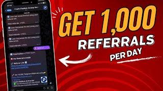 Get 1000 Referrals Per Day | Telegram Bot Unlimited Referrals | Crypto News Today