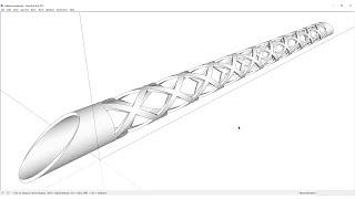 3d modeling Peace Bridge by Santiago Calatrava using Sketchup