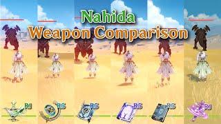 Nahida Weapon Comparison!! A Thousand Floating Dreams vs ALL Weapons COMPARISON!!!