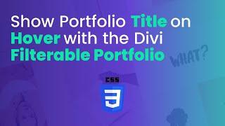 How to Show the Title on Hover with the Divi Portfolio Module