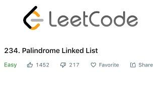 LeetCode Palindrome Linked List Solution Explained - Java