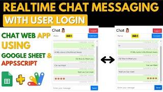 How to Build Realtime Chat Messaging App Using Appscript & Google sheet | B14