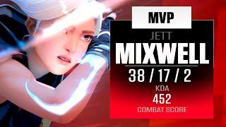 38 ELIMS! MIXWELL PRO JETT IS OP?! [ Valorant Pro Replays ]