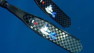 C4 Blue Flap Carbon HT Blades in Mares Razor footpockets