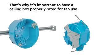 Carlon® Blue™ fan-rated ceiling box