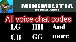 Mini militia all voice chat codes|command codes