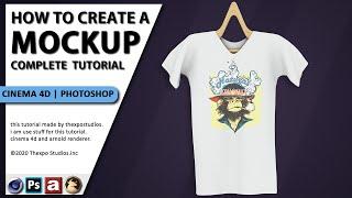 Create 3D T-shirt Mockup using Cinema 4D Cloth Surface | Design in Photoshop