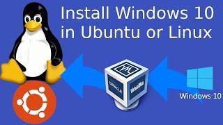 How to install Windows 10 on Oracle Virtualbox in Ubuntu 20.04 or Linux | Step by Step Guide (A-Z)