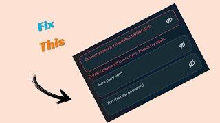 How to Fix “Current password is incorrect  Please try again” on Facebook