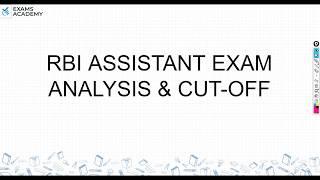 RBI Assistant Previous Exam Analysis & Cutoff Marks