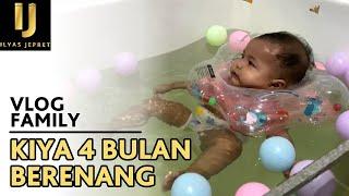 BAYI BERENANG DENGAN PELAMPUNG LEHER - KIYA 4 BULAN BERENANG | ILYAS JEPRET