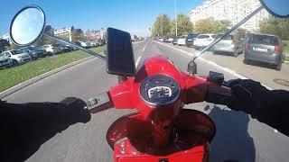 Vespa PX Malossi 221 0-100 acceleration test