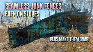 Build Seamless Junk Fence Walls With No Gaps ️ Fallout 4 No Mods Shop Class