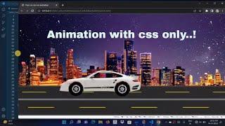 How to move car using css animation | Animation with Css only..! css effects  |