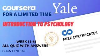 Introduction to Psychology, week (1-6) All Quiz with Answers.