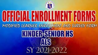 DepEd Official Enrollment Forms for School Year 2021-2022  I  Free Download