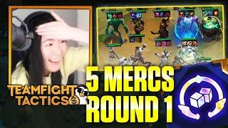 5 Mercs ROUND 1 - BEST GAME I'VE EVER PLAYED | Hafu TFT