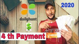 My 4th payment from dailyhunt | dailyhunt payment proof 2020 | my income in dailyhunt | earning