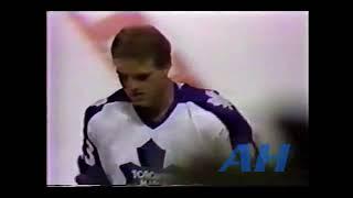 NHL Oct. 12, 1985 Jeff Brubaker,TOR v Jimmy Mann,QUE Toronto Maple Leafs Quebec Nordiques