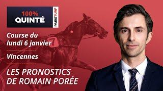 Pronostics Quinté PMU - 100% Quinté du Lundi 6 janvier à Paris-Vincennes