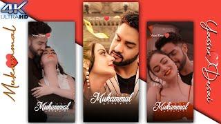  Mukammal ️ New Status || Thugesh || Yasser Desai || New Hindi Song status 2021 ( @Voilà! Digi )