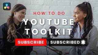 How to do Youtube Subscribe Title in Davinci Resolve