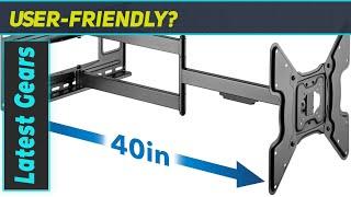 Mount-It! Long Arm TV Wall Mount, 40" Extra Long Reach Extension, Full Motion Extended Corner