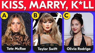 KISS, MARRY, K*LL - Popular Hottest Female Celebrities Edition | Celebrity Quiz