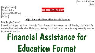 Financial Assistance Request Letter for Education - Requesting for Financial Assistance