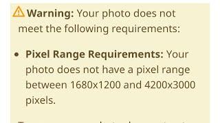 Remove pixel range error | Pr card photo requirement | CEC or TR to PR