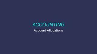 Sage Business Cloud Accounting (UK and Ireland) - Account Allocations