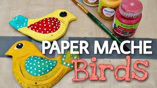 PAPER MACHE BIRDS PART 1|| WALL HANGINGS|| EASY TO MAKE! || JATINDER SAINI ||