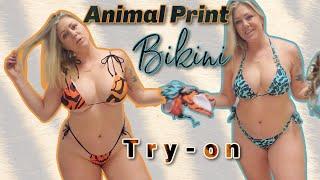 BIKINI TRY ON | ANIMAL PRINT