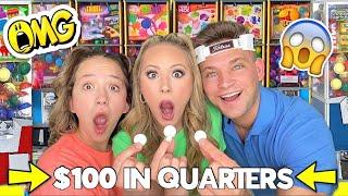 WE SPENT $100 AT FIDGET VENDING MACHINES  (400 QUARTERS)