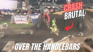 LEVI KITCHEN CRASH OVER THE HANDLEBARS IN DAYTONA MAIN EVENT