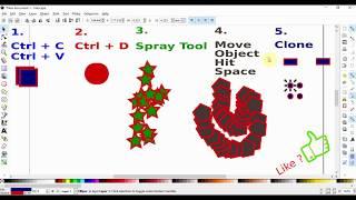 Inkscape for scientists - 9 | Duplicating an object many times - multiple copies of an object