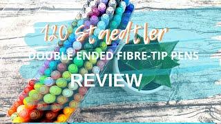 120 Colors Staedtler Double-Ended Fibre-Tip Pens || Review