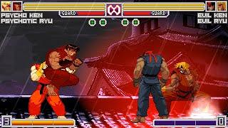 MUGEN - Psychotic Ryu & Psycho Ken vs. CVS Evil Ryu & CVS Evil Ken - Download