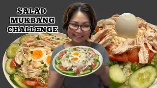 Salad Mukbang Challenge #mukbang #salad #eating #challenge